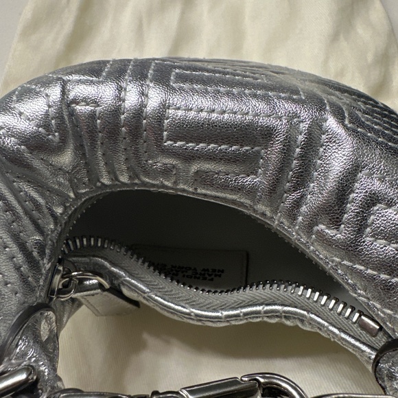 Fendi by Marc Jacobs Nano Fendigraphy Silver-Colored Nappa Leather, Like New! - Picture 3 of 5